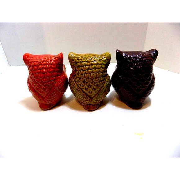 NEW Good Luck Owls Figurines Sculpture Fall Decor - Picture 3 of 4